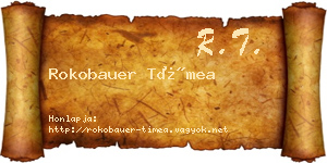 Rokobauer Tímea névjegykártya