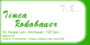 timea rokobauer business card